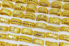 Liquidation/Wholesale Lot: 50PCS Luxury Gold Plated Mixed Ring Jewellery