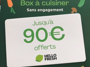 Vente: Carte cadeau Hello Fresh (60€)