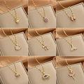 Liquidation/Wholesale Lot: 50PCS Ladies Gold Titanium Steel Necklace Jewelry 