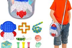 Liquidation/Wholesale Lot: 15 Piece Sensory Fidget Toys Set with Rocket Pop Bag – Item #5402