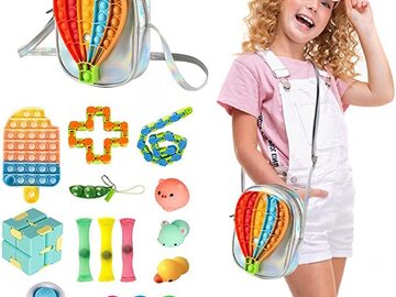 Liquidación / Lote Mayorista: 15 Piece Sensory Fidget Toys Set with Balloon Pop Bag – Item#5404