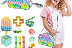 Liquidation/Wholesale Lot: 15 Piece Sensory Fidget Toys Set with Car Pop Bag – Item #5403