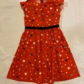 Selling with online payment: $248 Vivetta 6 7 8 Dress Red Cotton Face Black Lips Eyes 