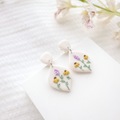  : Sunflower and Lavender Stud Polymer Clay Earrings