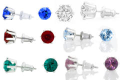 Liquidation/Wholesale Lot: 72 Pair Stud earrings our Best Sellers Swarovski Elements Jewelry
