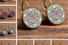Liquidation/Wholesale Lot: 120 Pairs Vintage Mandala Pattern Ladies Earrings
