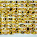 Liquidation/Wholesale Lot: 105PCS/Lot Gold Plated Rhinestone Alloy Men's Ring
