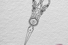 Tattoo design: Vintage Scissors 