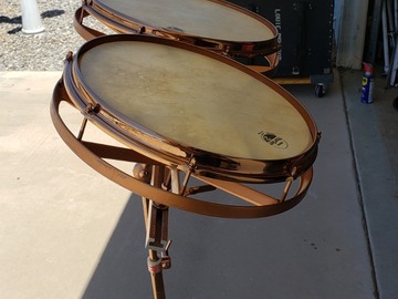Selling with online payment: Louie Bellson's Bronze-Finished Rototoms (1979) 14" 16"