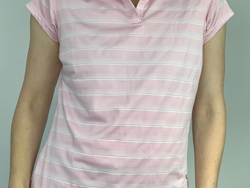 Selling: Pink Stripe Adidas Polo Shirt