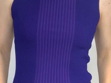Selling: NWT Purple Contrast Rib Sweater Tank