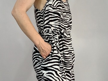 Selling: Zebra Print, Open Back Day Dress