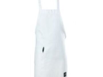  : Chef Revival® 601BAC-WH White Bib Apron with Side Pocket