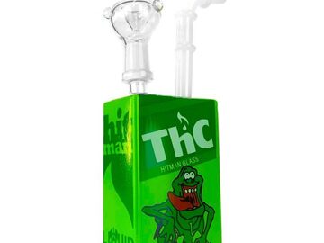 Post Now: Juice box style 19cm Glass Bong – THC Frog