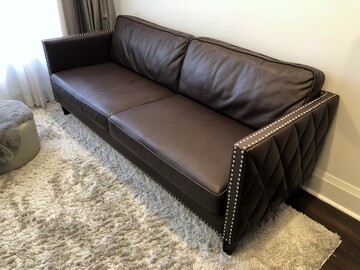 Selling: HomeSense Brown Leather Sofa