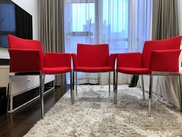 Selling:  Fabric Chairs (Red)