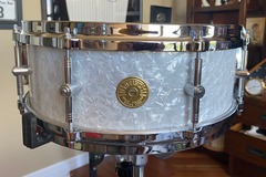 Selling with online payment: Reduced $450 '03 Gretsch 120th Ann. 5"x14" White Pearl