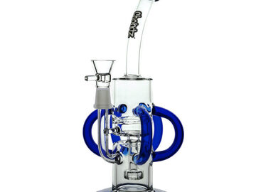  : Chongz “Malice” 28cm Spider Recycler Glass Bong – Blue