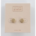 Liquidación / Lote Mayorista: Dozen New Gold Stud Button Earrings by 14th & Union