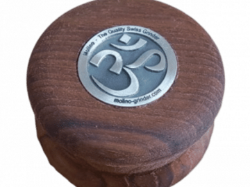 Post Now: Wooden Grinder – Om Logo