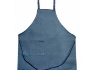 Post Now: Chef Revival® 601BAC-NV Navy Blue Bib Apron with Side Pocket