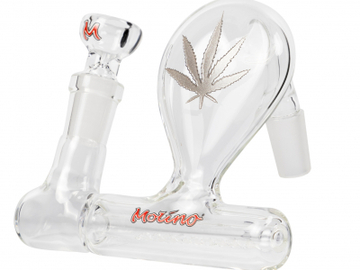  : Stemless Inline Pre-cooler with Engraved Silver Leaf