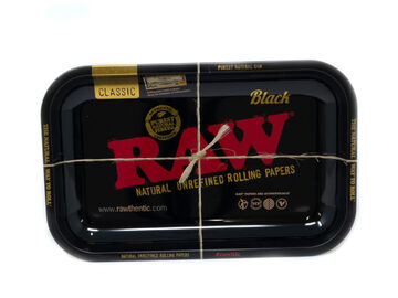  : RAW metal rolling trays – Small, Black