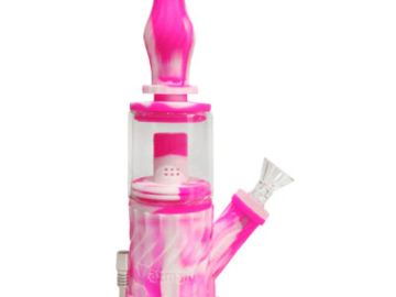 Post Now: Silicon Glass double percolator water pipe 