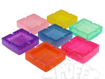 Post Now: Pretty Puffer Sparkly Square Ashtray
