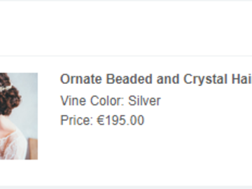 Ilmoitus: Ornate Beaded and Crystal Hair Vine