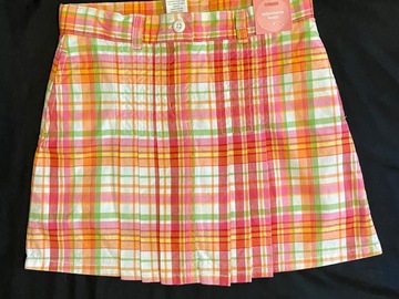 Selling with online payment: NWT Gymboree 9 Cherry Baby 2008 Plaid Skort Skirt Shorts Pleated 