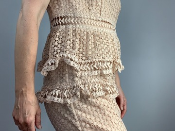 Selling: Lace + Ruffle Mini Dress