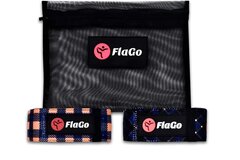 Liquidation & Wholesale Lot: FlaGo Fitness Set of 2 Fabric Long Powerbands – 2 ResistanceLevel