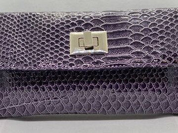 Bulk Lot (Liquidation & Wholesale): Purple Faux Alligator Skin Handbag