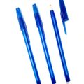 Bulk Lot (Liquidation & Wholesale): Translucent Blue Barrel Stick Pen – Black Ink – Item #5468