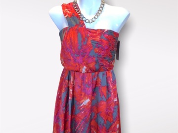 Selling: NWT | GO International One Shoulder Watercolor Dress