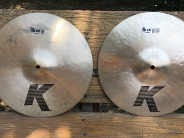 Selling with online payment: Zildjian 13" K Hi Hat Matched Pair 822 grams & 1107 grams 