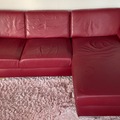 Biete Hilfe: Leder Eck Sofa 
