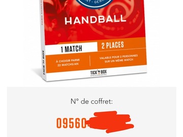 Vente: Coffret Tick'n box "PSG Handball" (39,90€)