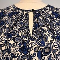Selling: Sylvester Blue/Black/White Paisley Print. Size Small