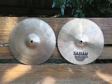 Selling with online payment: Vintage 1980s Sabian HH 13" Hi hats 845 grams & 1066 grams