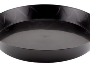  : Gro Pro, 12 inch Heavy Duty Black Saucer, per ea.