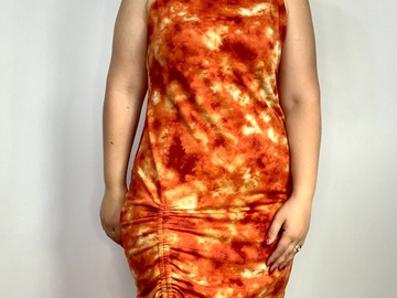 Selling: Ruched Flame Tee Dress