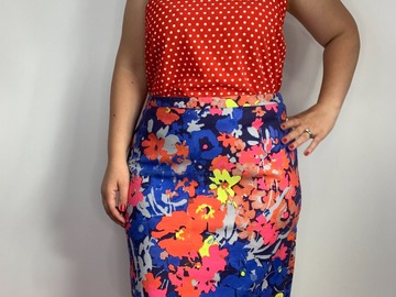 Selling: NWT Bright Floral Loft Skirt