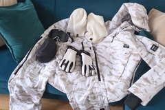 Selling with online payment: Dope white and karki jacket and bottoms