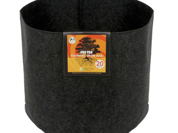  : Gro Pro Essential Round Fabric Pot - Black 2 Gallon