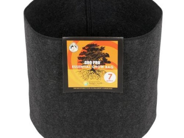  : Gro Pro Essential Round Fabric Pot - Black 7 Gallon