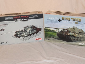 Selling with online payment: 1/35 Meng King Tiger & Meng Interior set w/ aftermarket parts