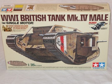 Selling with online payment: 1/35 Tamiya British MK. IV Male w/ motor & Infantry w/ PE