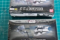 Selling with online payment: Bandai 1/144 AT-ST & Snow Speeder